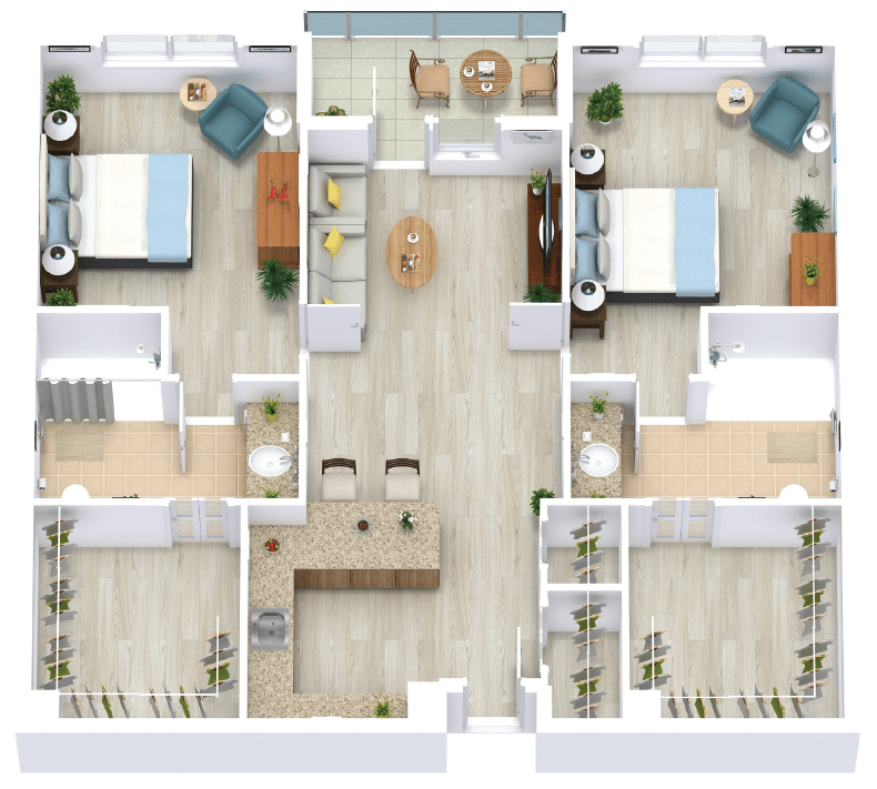 Assisted Living Two Bedroom floor plan